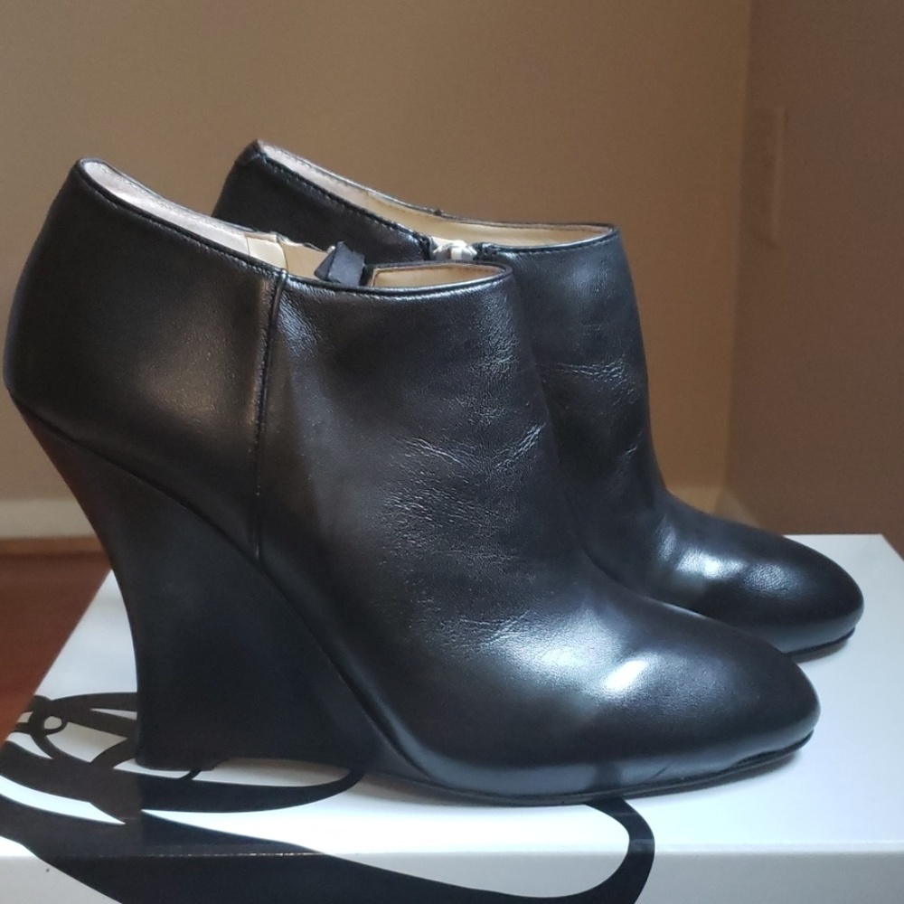 Nine West Wedges, Black Leather